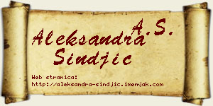 Aleksandra Sinđić vizit kartica